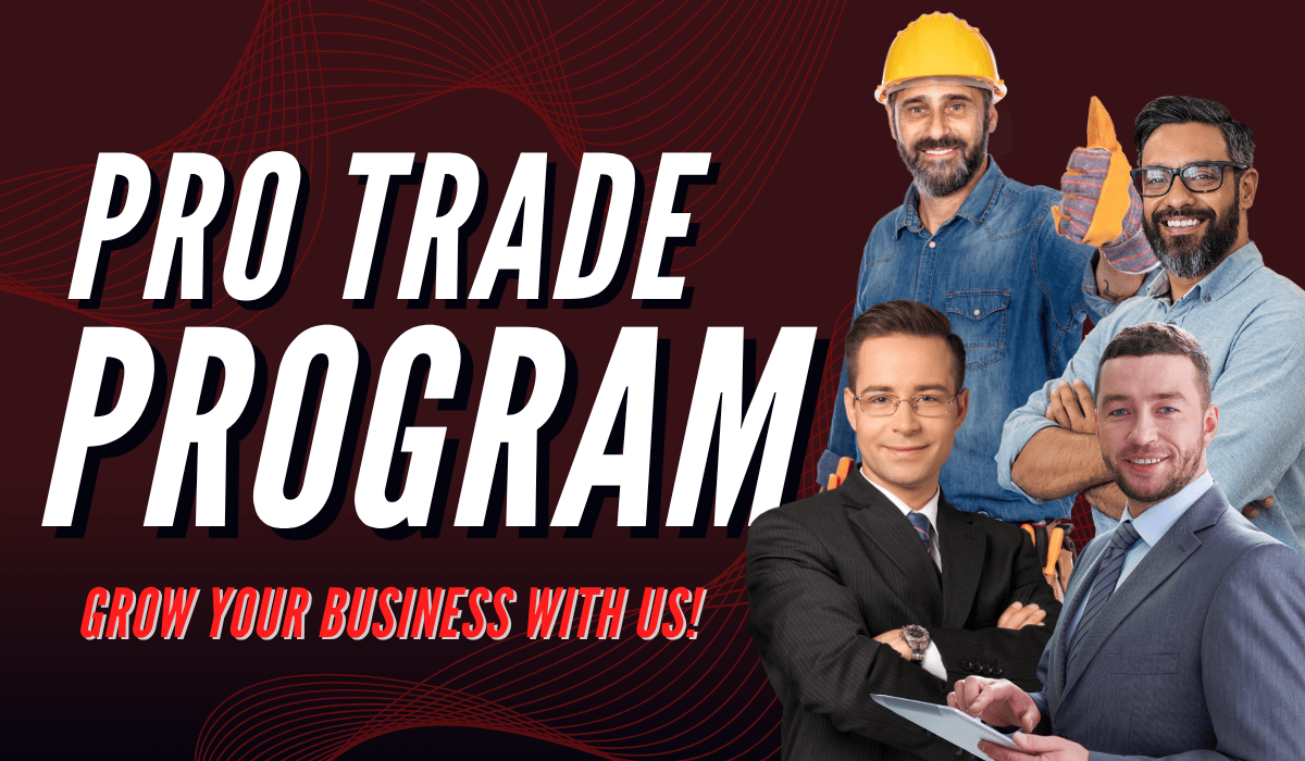 Wine Guardian Dealer Pro Trade Program banner featuring professionals and contractors with the tagline Grow Your Business With Us — promoting B2B partnerships and dealer opportunities.