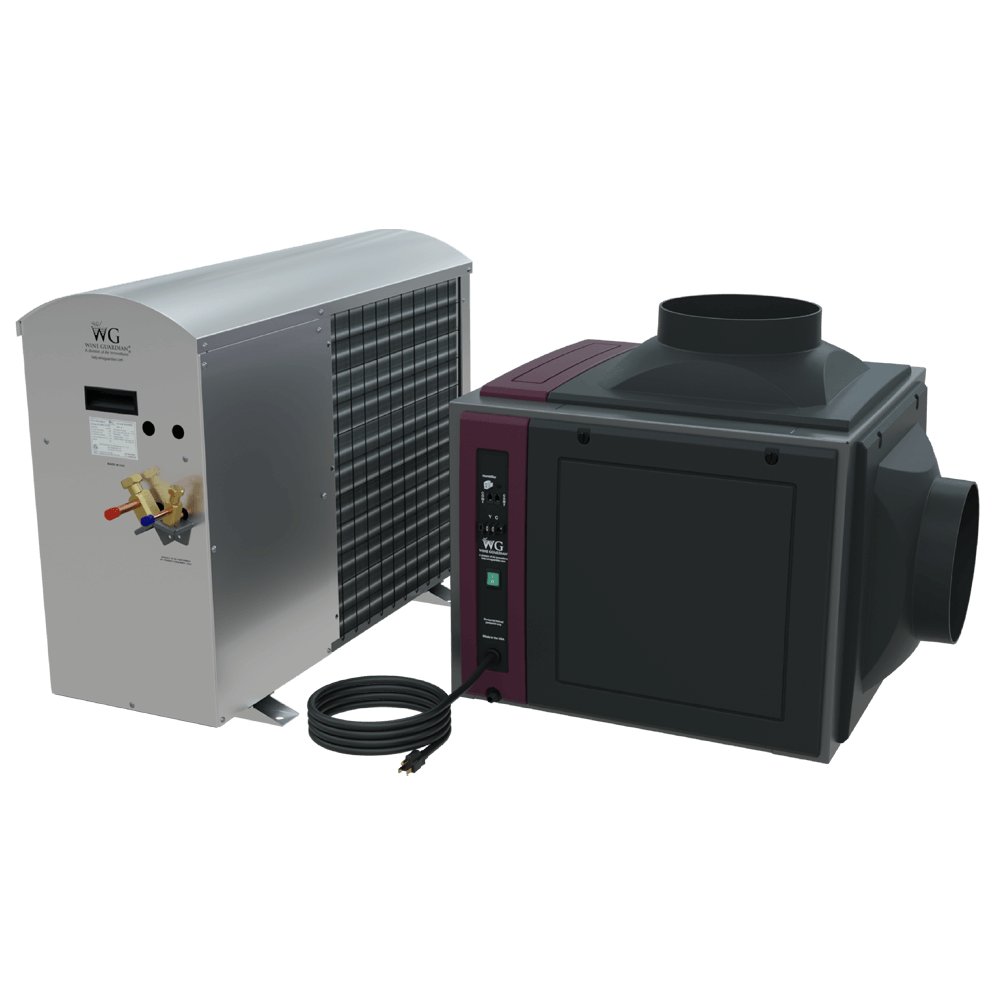Wine Guardian DS200 ducted split wine cooling system, fan coil with remote condensing unit - Wine Guardian Dealer