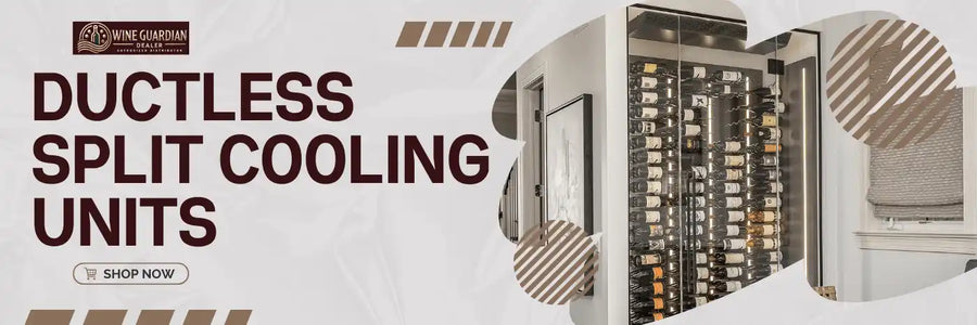Wine Guardian ductless split wine cellar cooling systems