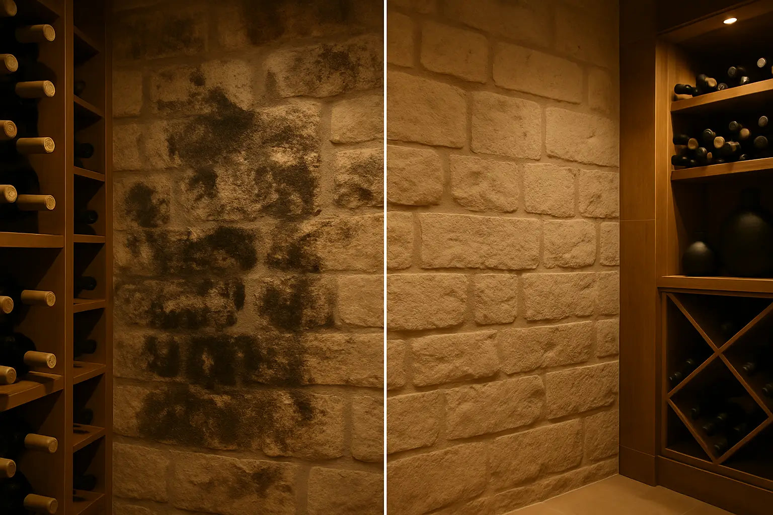 Wine cellar mold damage restoration