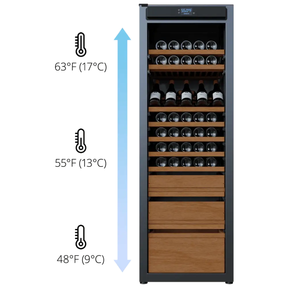 Wine Guardian Luxury Aficionado Style Single-Zone Wine Fridge Features